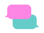 Illustration of 2 speech bubbles